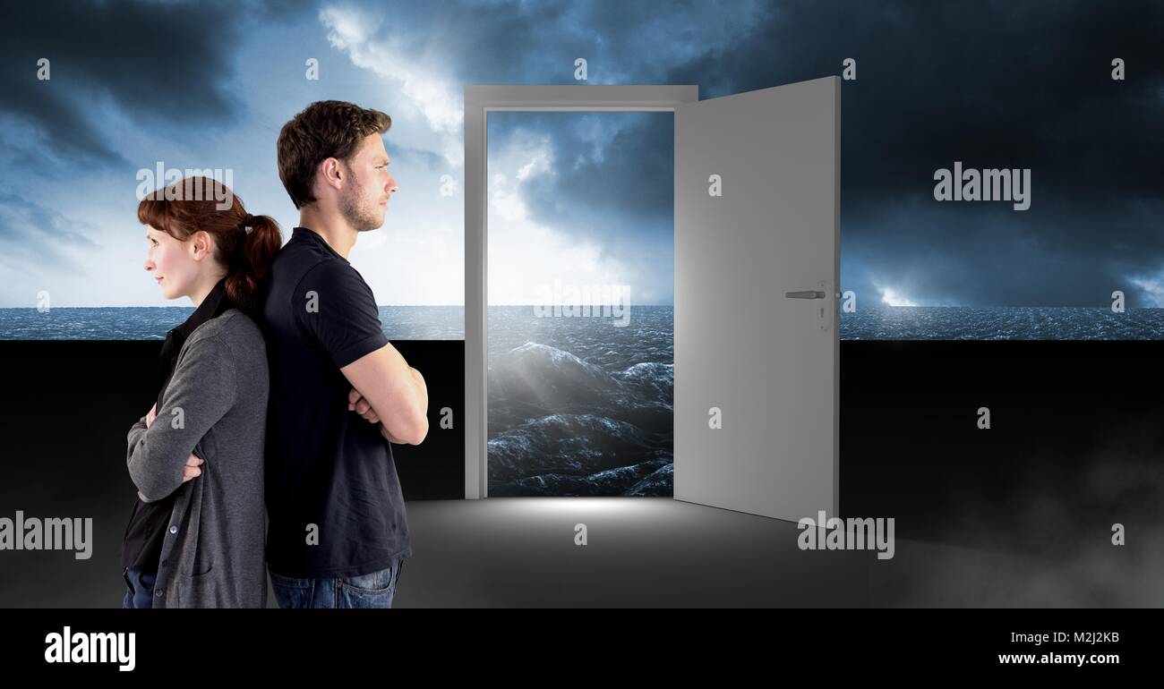 Couple fighting door hi-res stock photography and images - Alamy