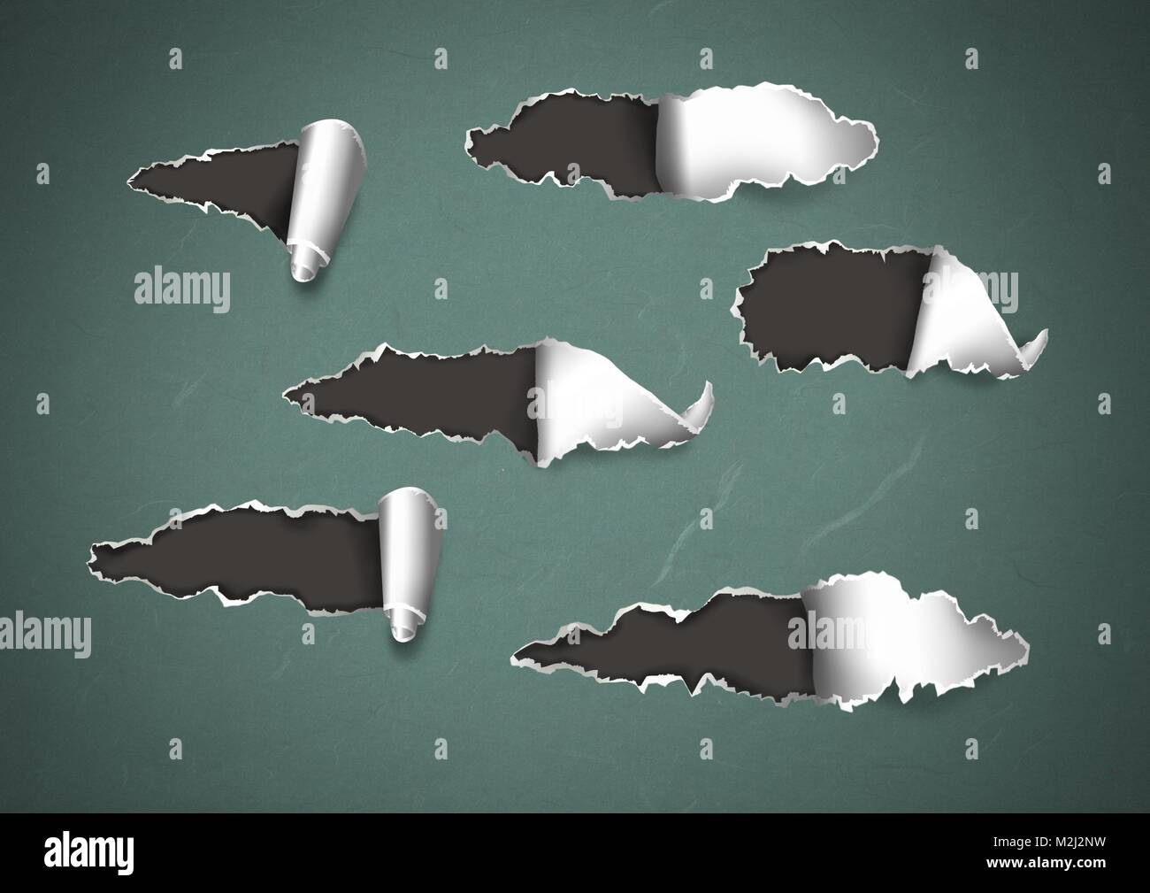 Torn paper ripped markings Stock Photo - Alamy