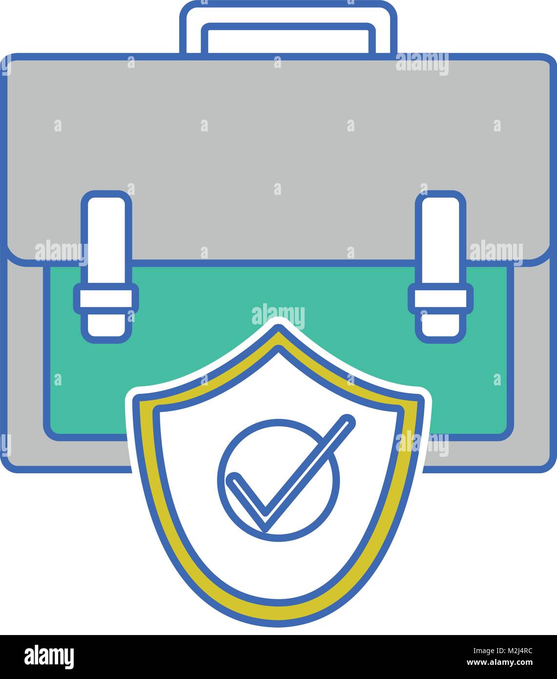 briefcase business object with security shield Stock Vector Image & Art ...