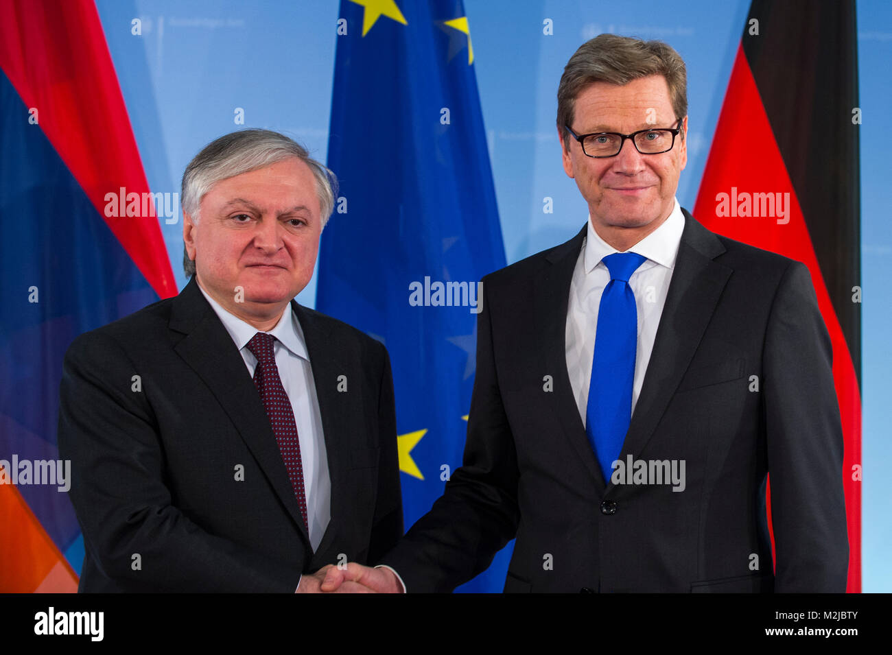 March 14th, Berlin - Germany. German Foreign Minister Guido Westerwelle receives  Armenian Foreign Minister Edward Nalbandian, to bilateral conversation and they talk about international issues. Credits: © Gonçalo Silva/Alamy Live News. Stock Photo