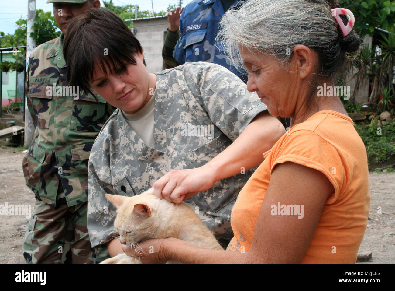 Army Reserve veterinarian technician, Spc. Christine Wilde from Salt