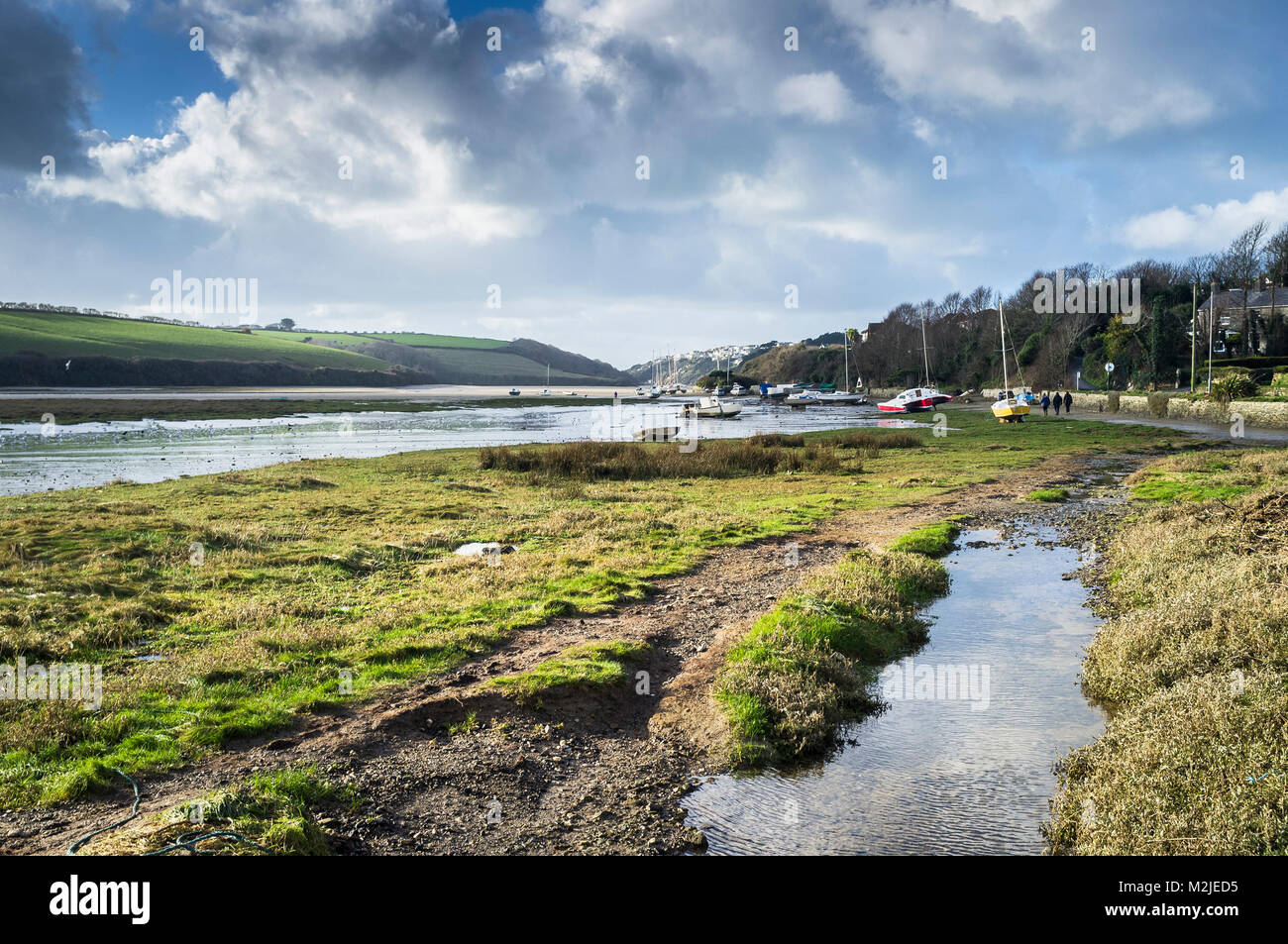 The Gannel River in Newquay Cornwall. Stock Photo