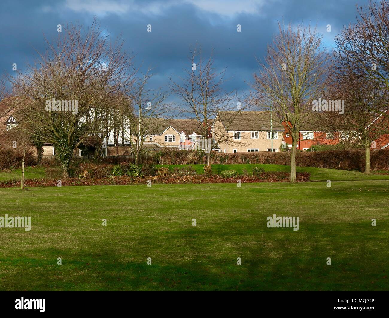 Modern housing development green hires stock photography and images