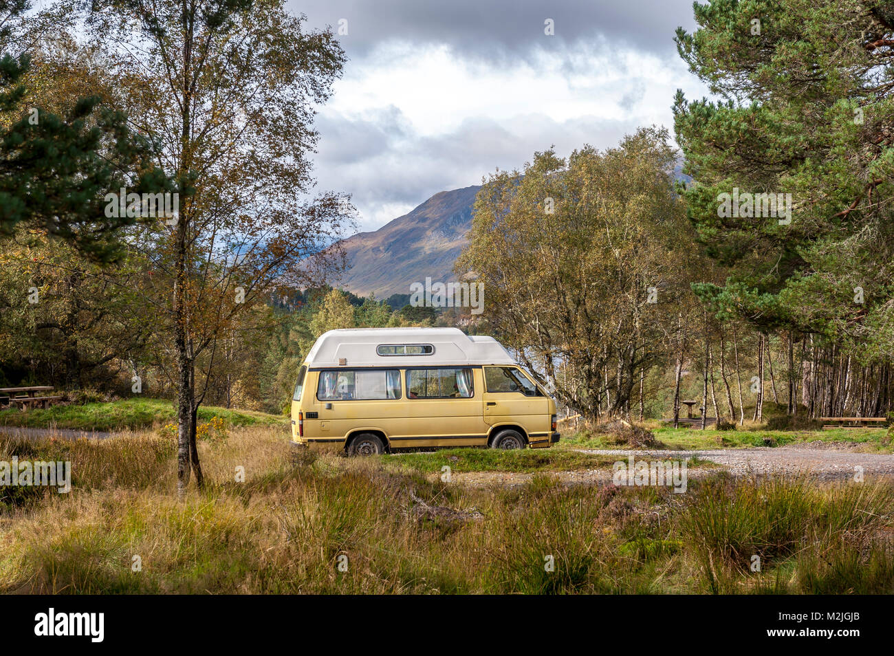 Camper van scottish highlands hi-res stock photography and images - Alamy