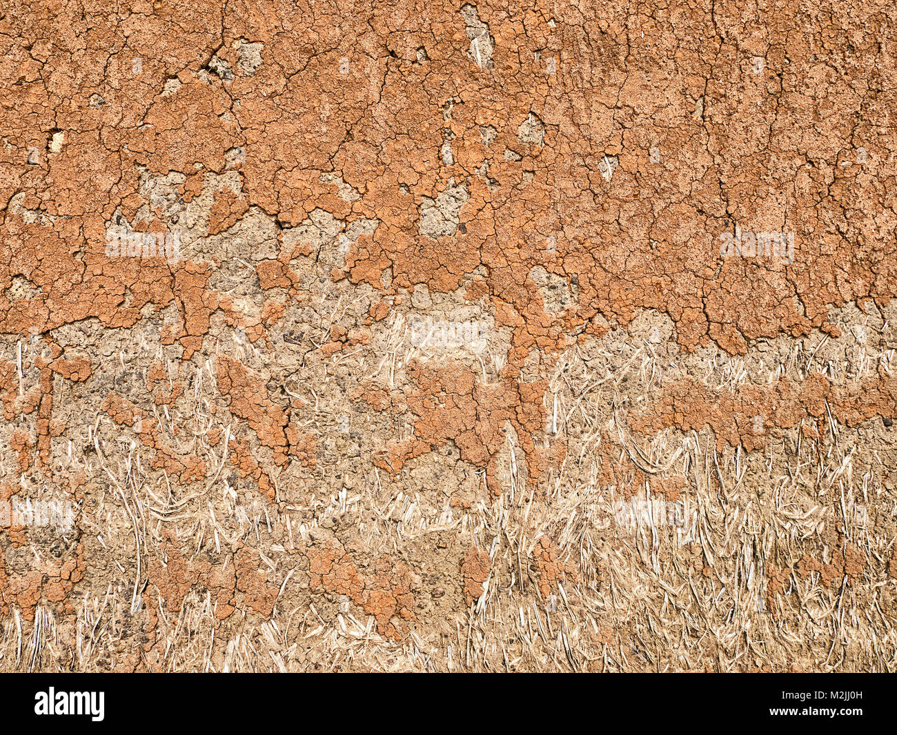 Clay Home Wall Texture ,Close up of Natural building materials made of clay are energy-saving Stock Photo