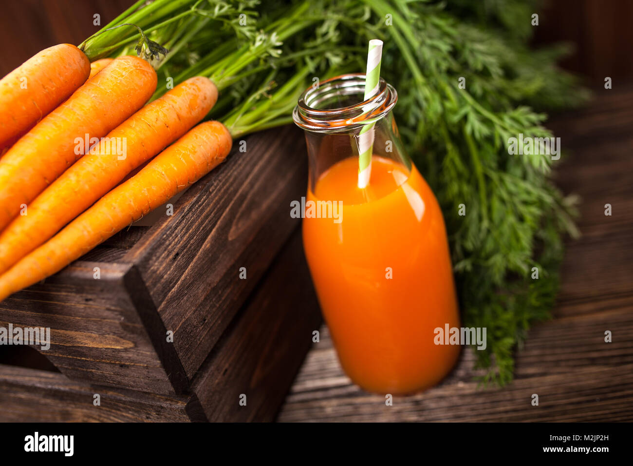 Fresh organic carrot juice Stock Photo Alamy