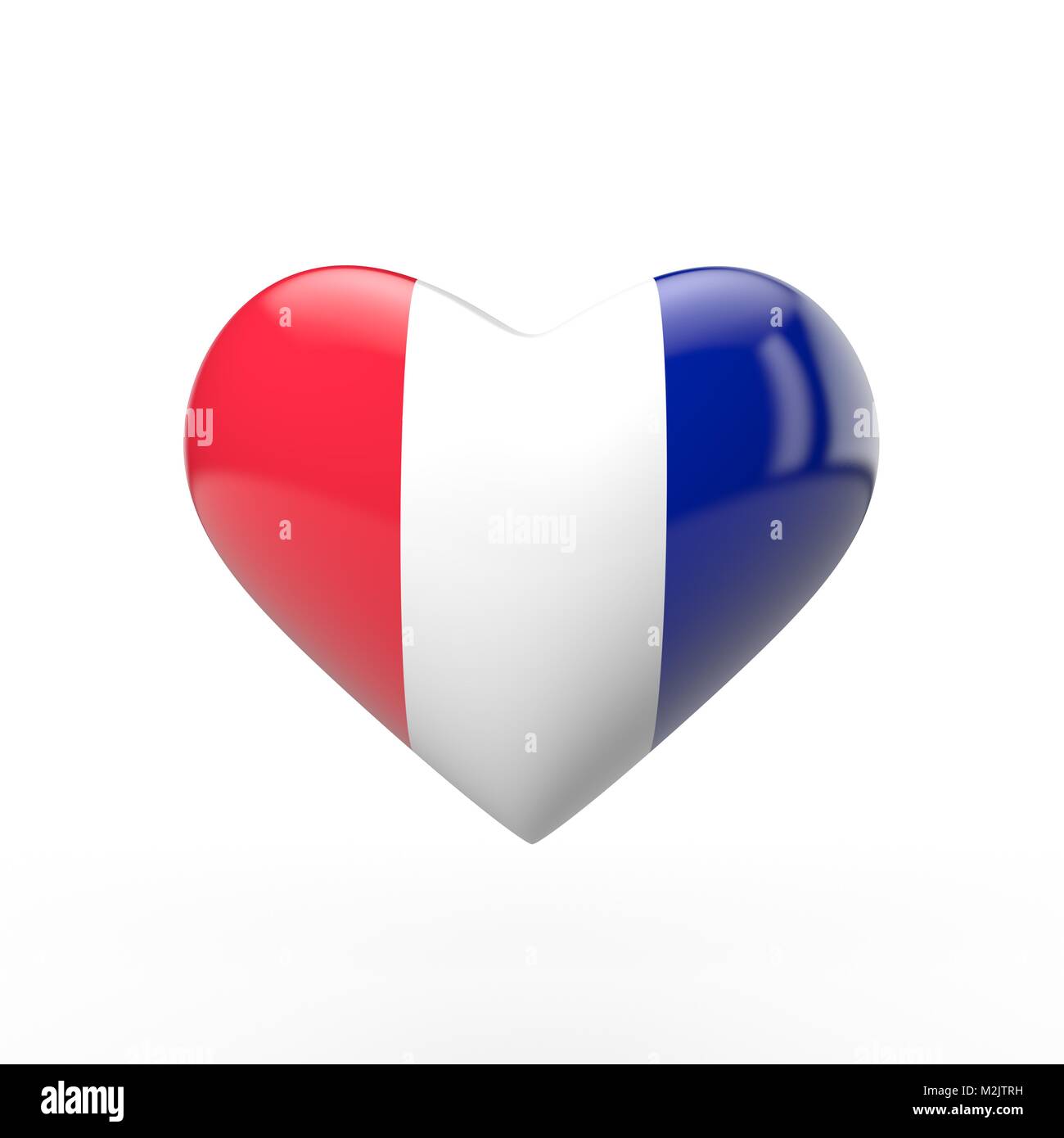 France heart flag. 3D rendering Stock Photo