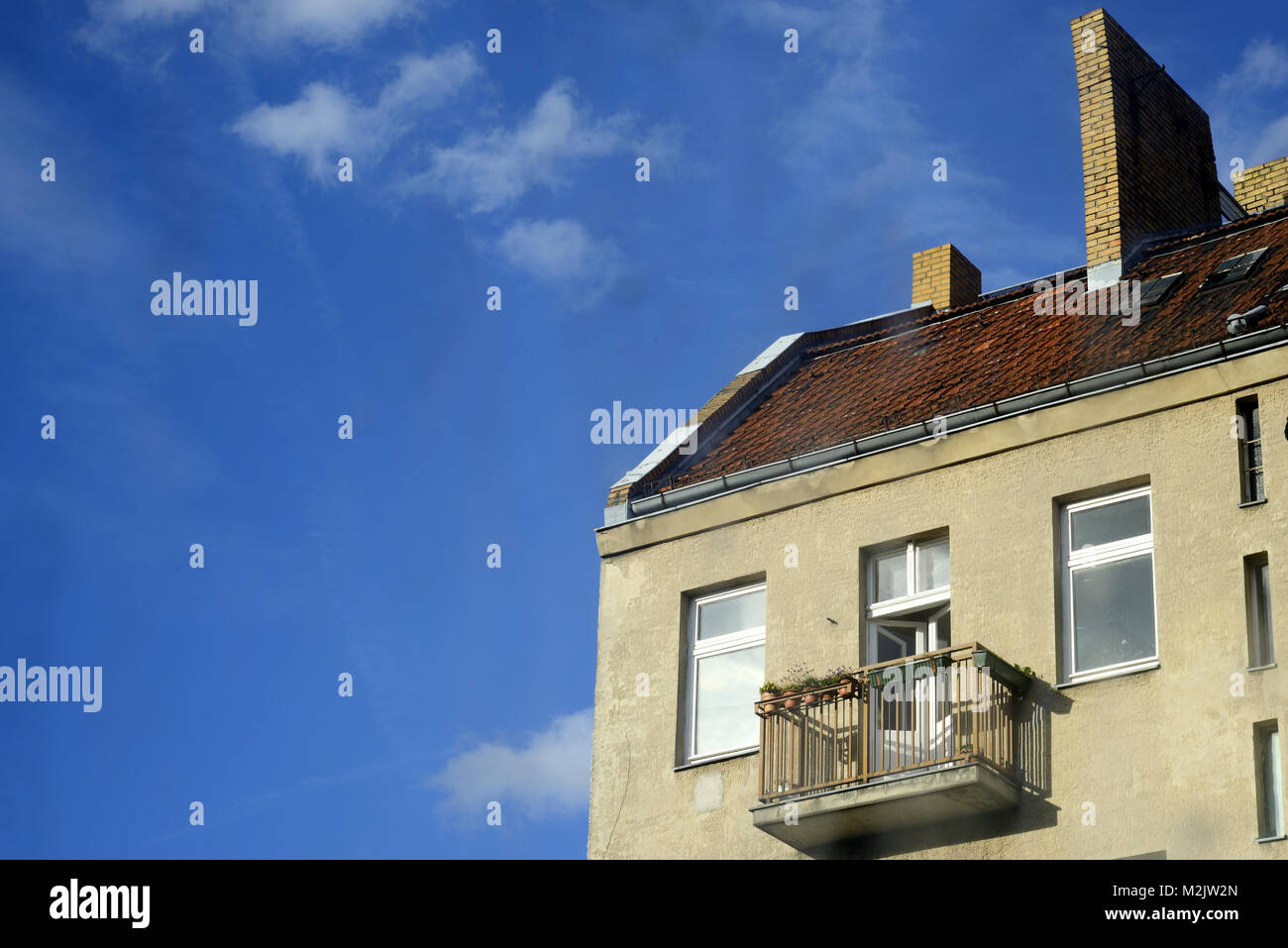 View in the courtyard of an apartment building in Berlin-Neukoelln: GERMANY, BERLIN, (c) J.A.Fischer - Gross Wittfeitzen 8 - 29496 Waddeweitz - phone Stock Photo