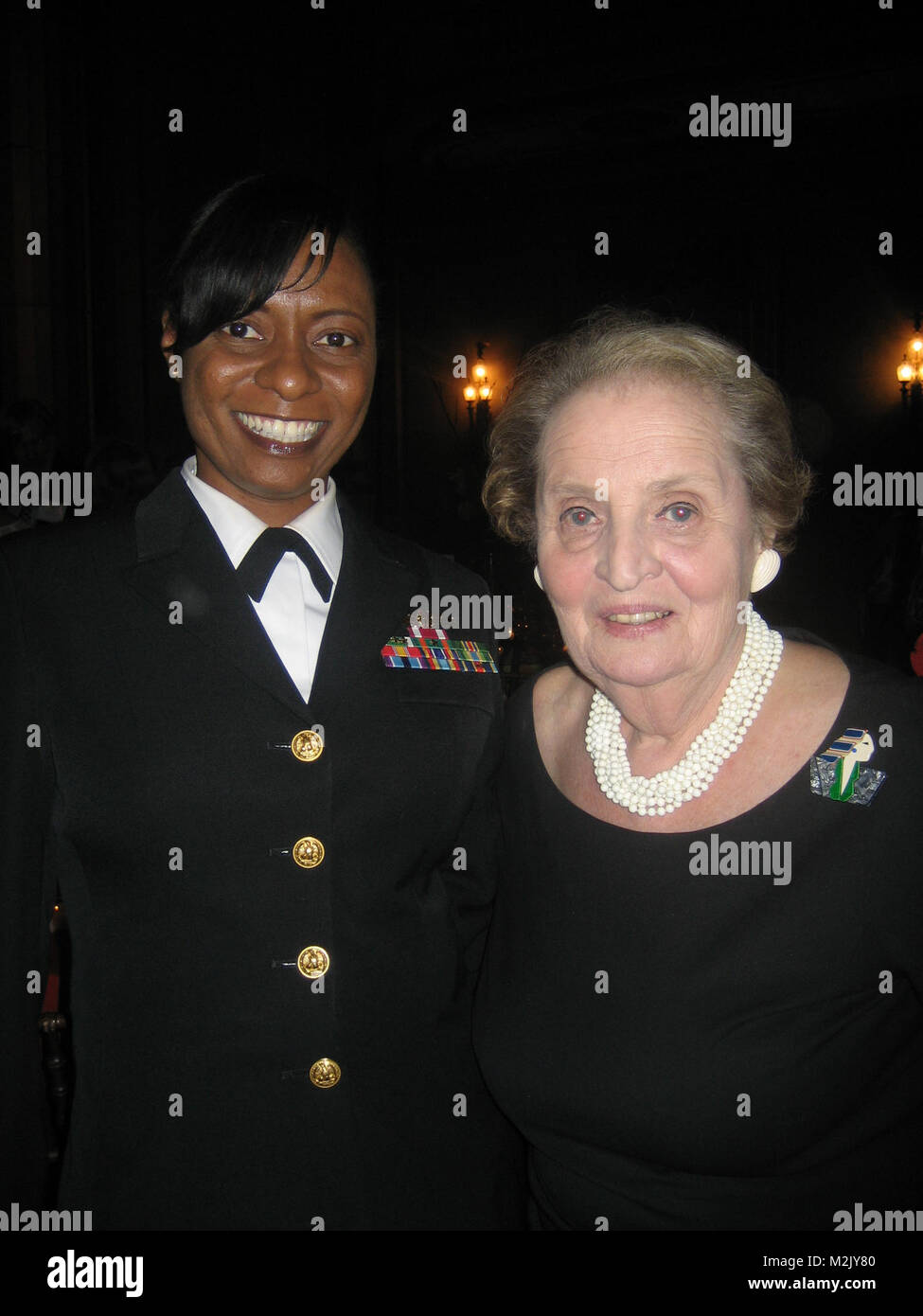 LCDR Wooten and Madeline Albright - Tiffany Circle Society by NavyMedicine Stock Photo
