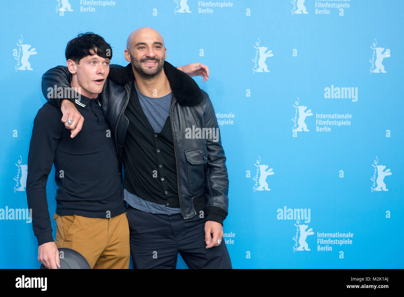 64th Berlinale International Film Festival receives the Film ’71 with the director Yann Demange actors David Wilmot ,Charlie Murphy ,Sam Reid ,Jack O’Connell, Barry Keoghan and the producers Gregory Burke,Robin Gutch,Angus Lamont. Stock Photo
