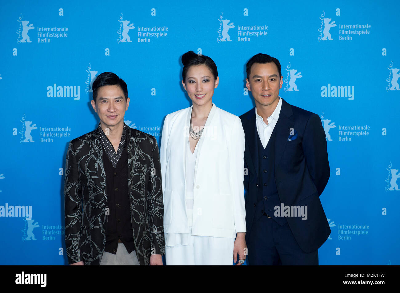 64th Berlinale film festival with ‘THAT DEMON WITHIN’ presenting is Dante Lam ,Daniel Wu ,Nick Cheung and Christie Chen. Stock Photo