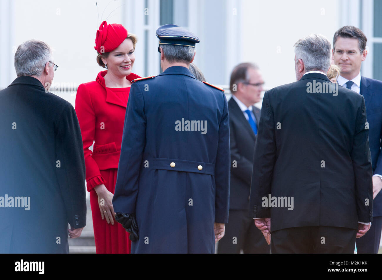 King Philippe, Queen Mathilde, Joachim Gauck, Daniela Schadt Stock Photo