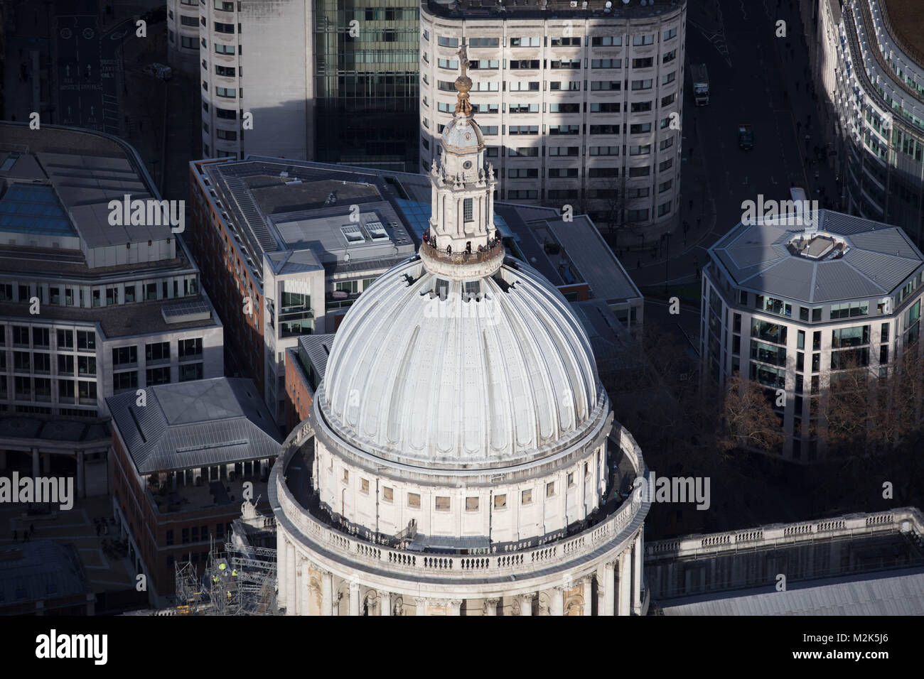 An aerial view of St Pauls Cathedral, London Stock Photo