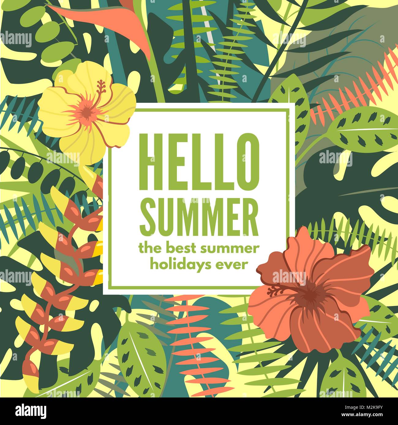 Summer Hawaiian tropical poster Stock Vector Image & Art Alamy