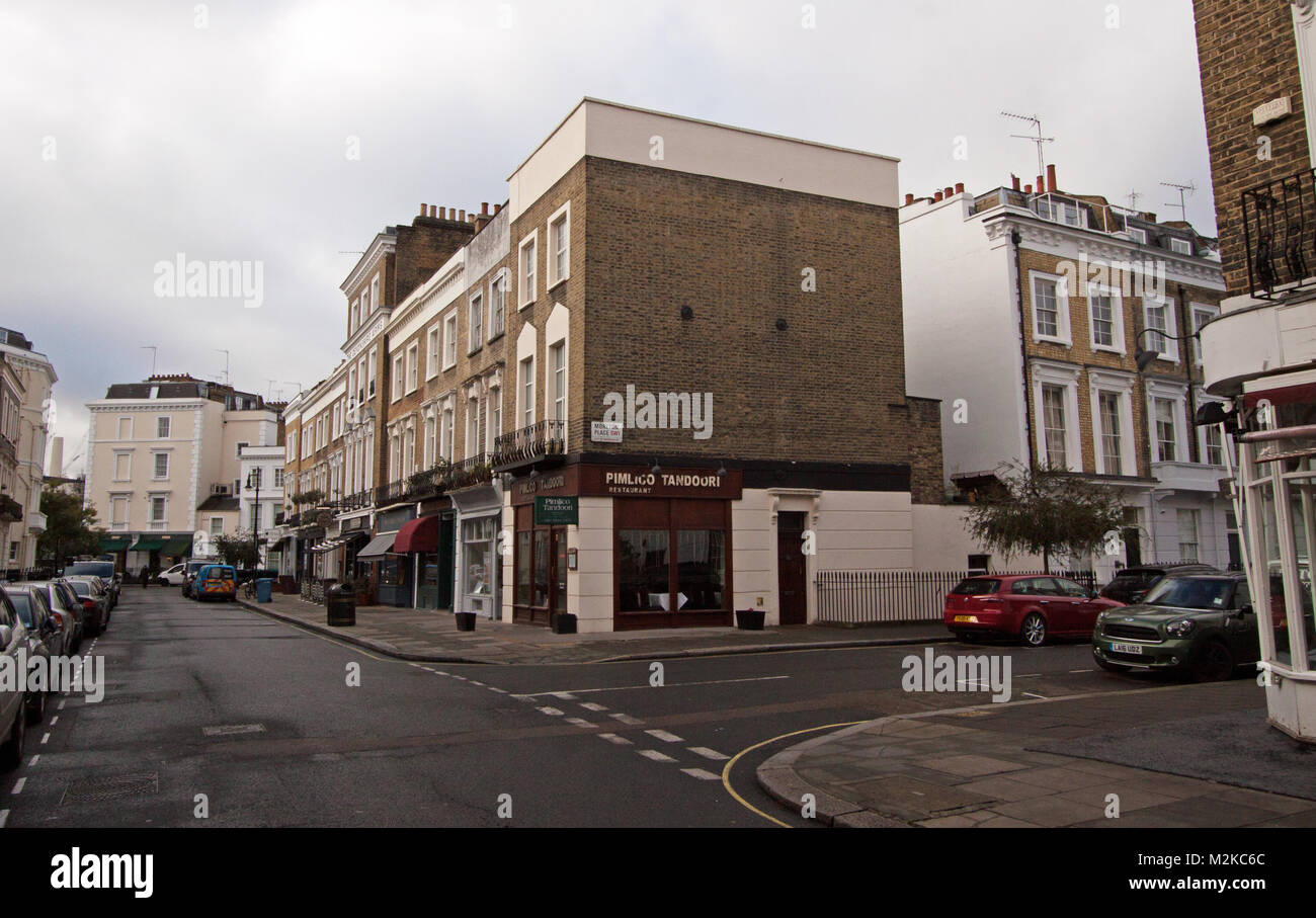 Thomas Cubitt Stucco Houses, Moreton Stree, Corner Moreton Placet