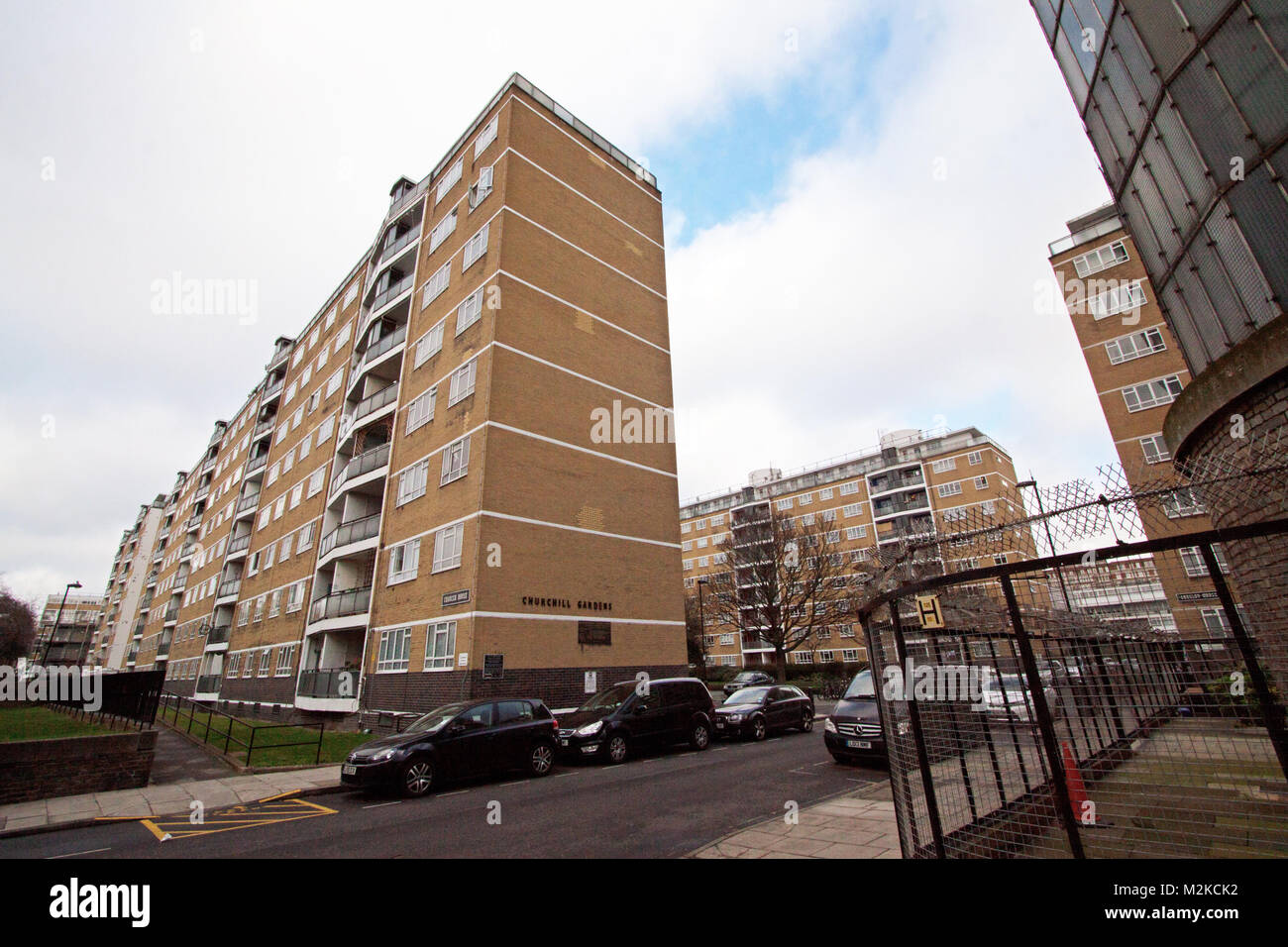 Churchill Gardens Estate, Chaucer & Coleridge Houses Pimlico, London, England Stock Photo Alamy