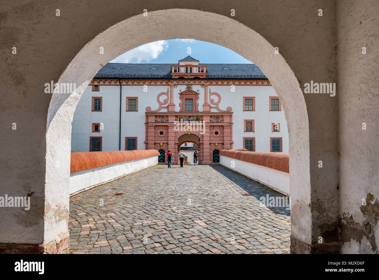 Main entrance, gateway at Augustusburg Hunting Lodge Castle