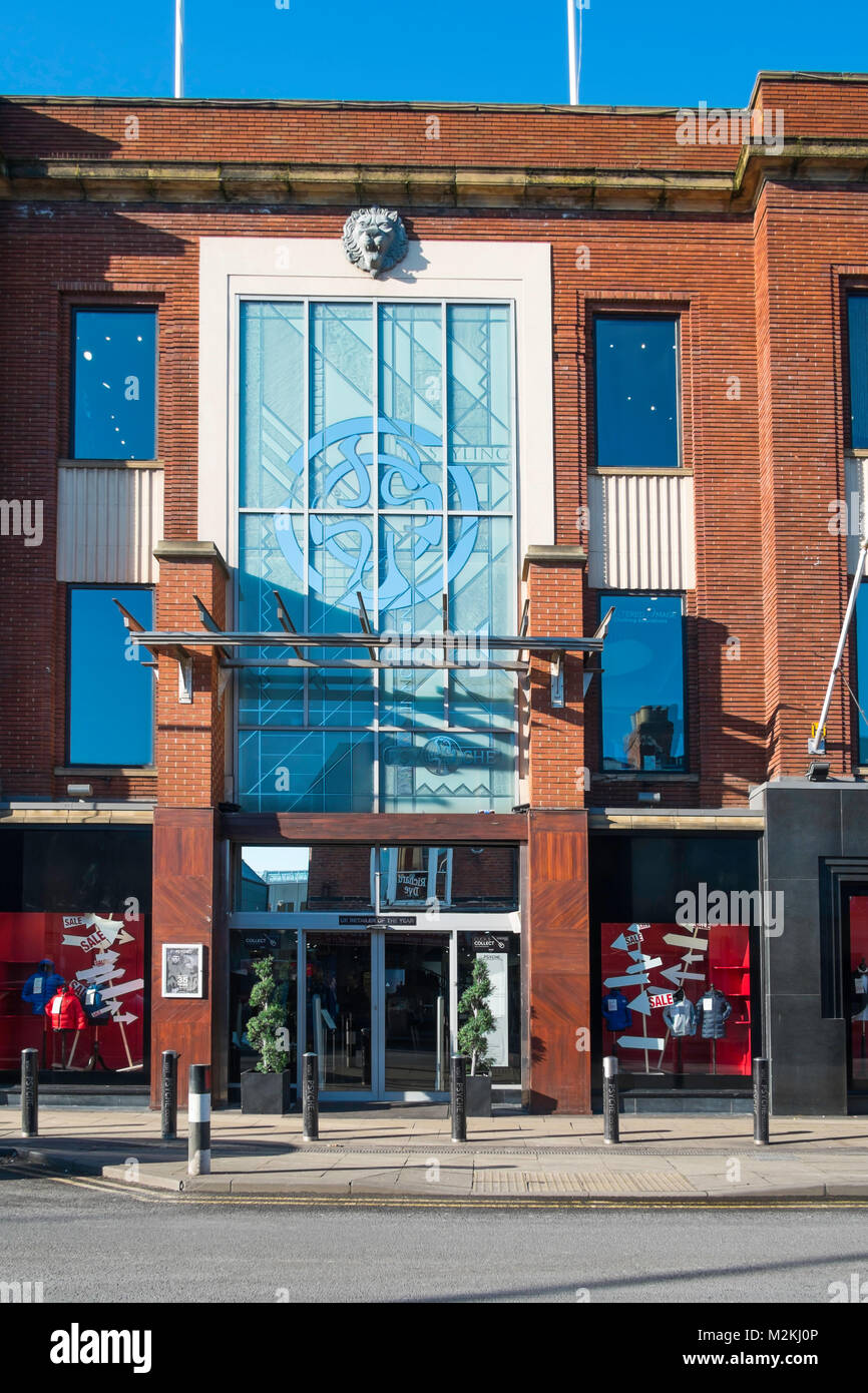 Entrance to Psyche a fashionable Clothing Store in Middlesbrough, with