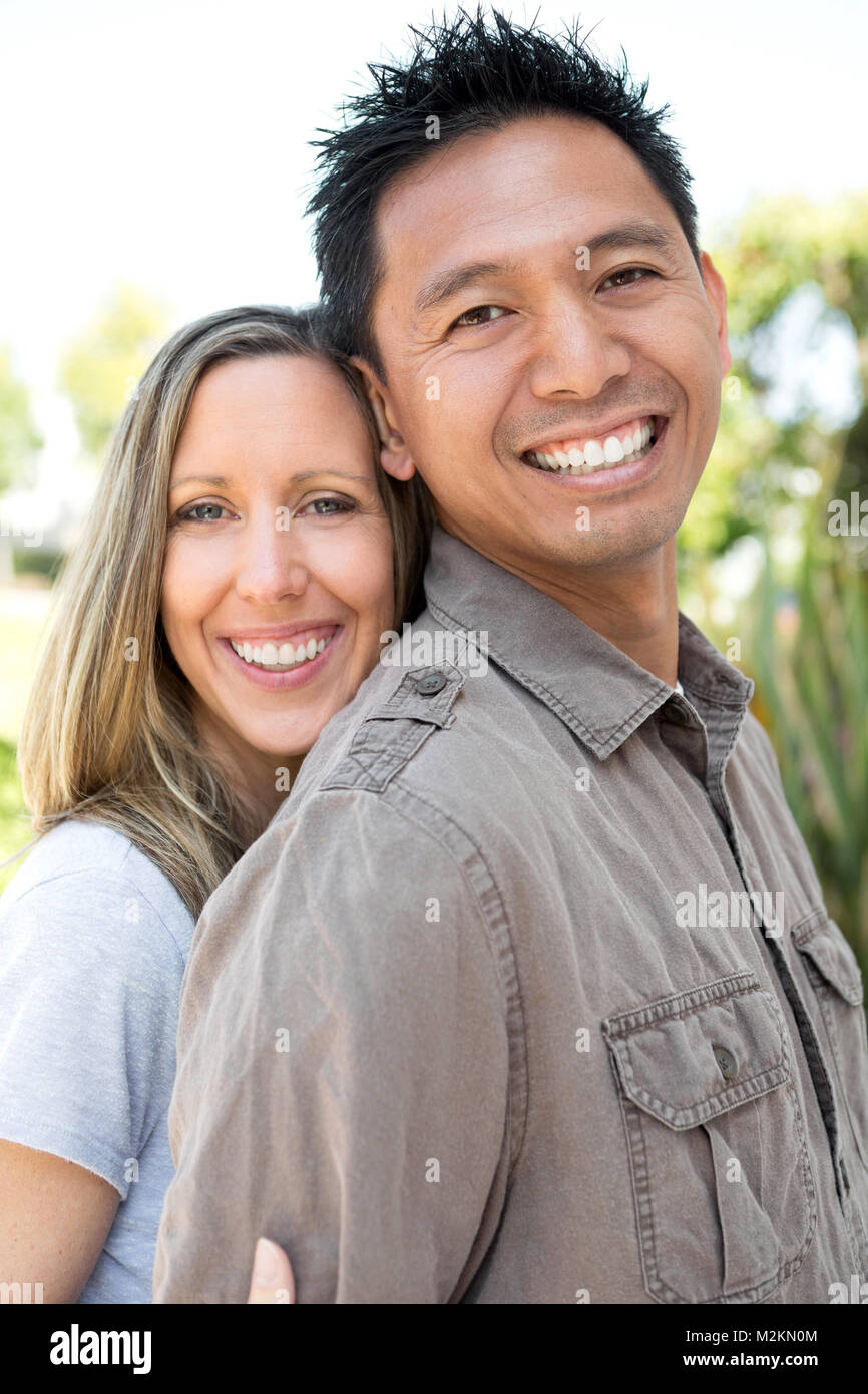 Mixed race couple. Stock Photo