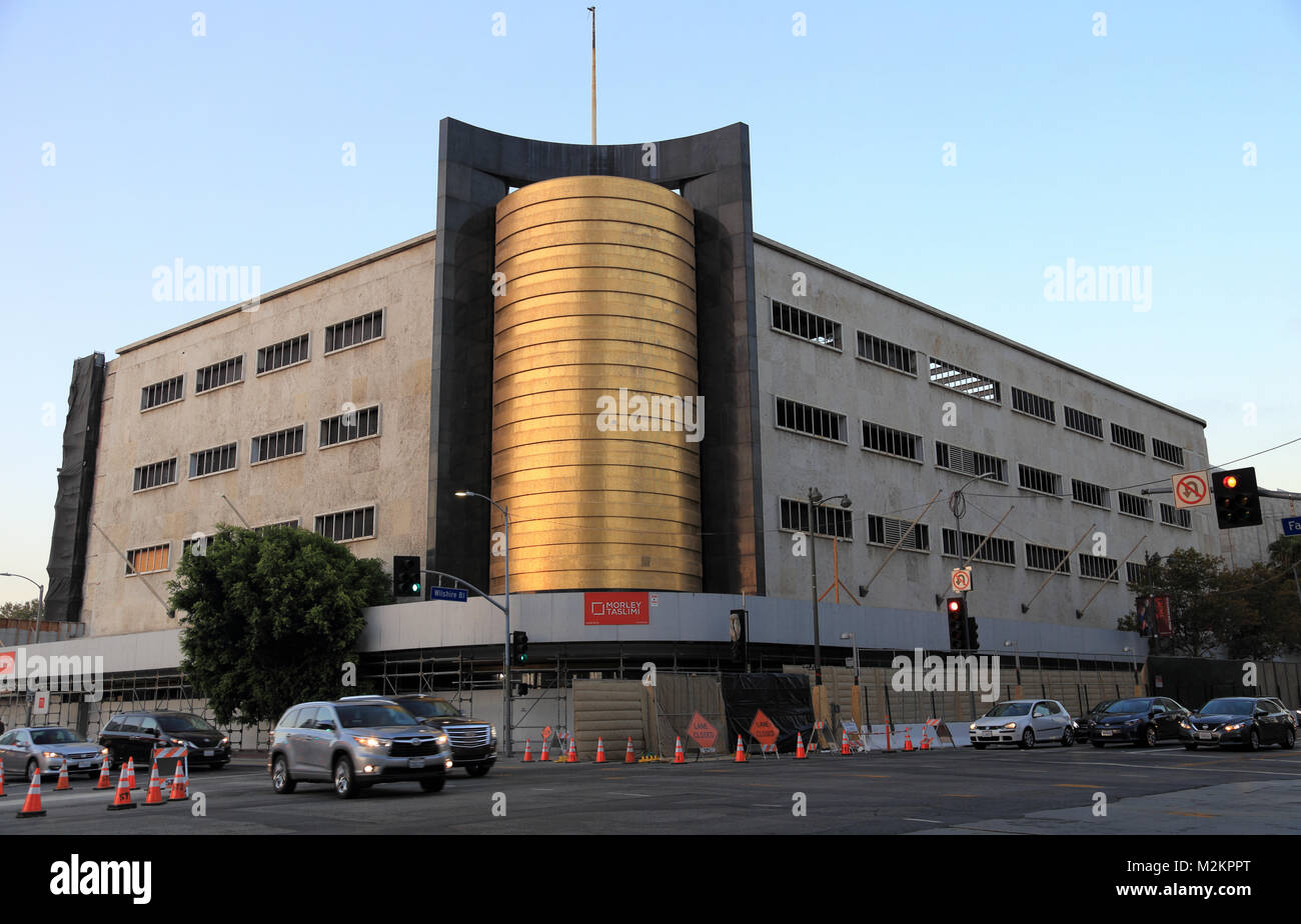 old May Company Building in Los Angeles, CA undergoing renovation in 2016 as the new Academy Museum of Motion Pictures Stock Photo