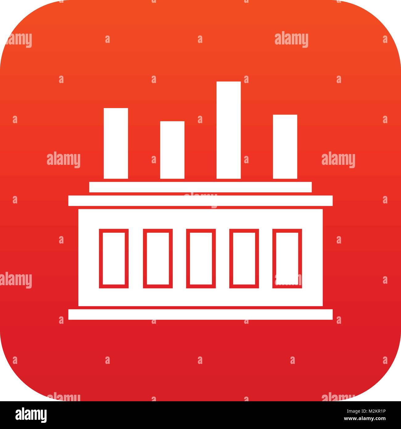 Industrial factory building icon digital red Stock Vector Image & Art ...