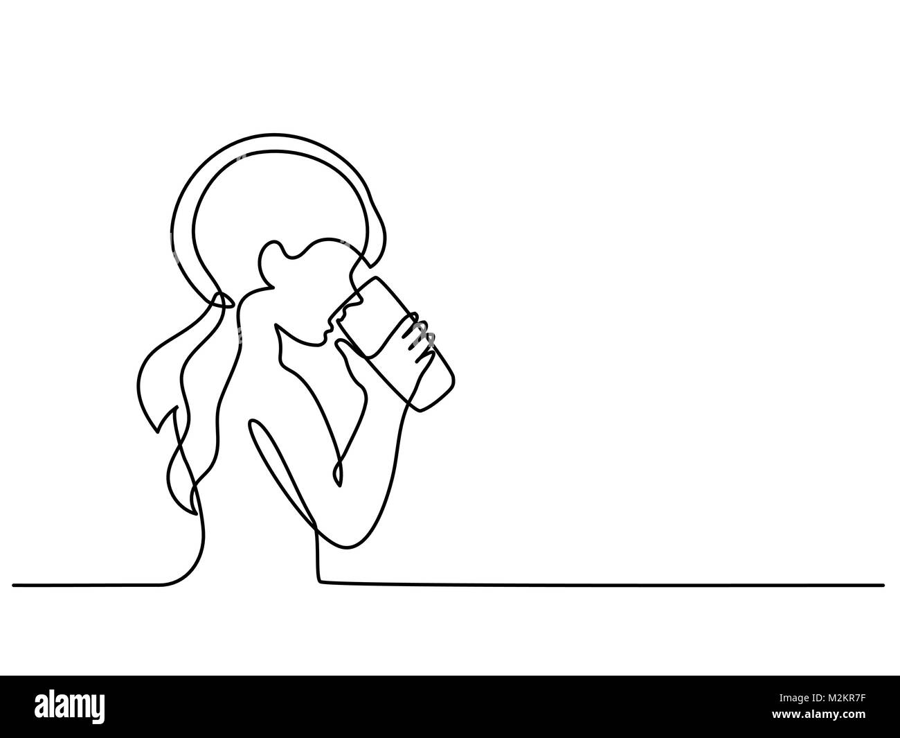 Girl drinking water from glass Stock Vector Image & Art - Alamy