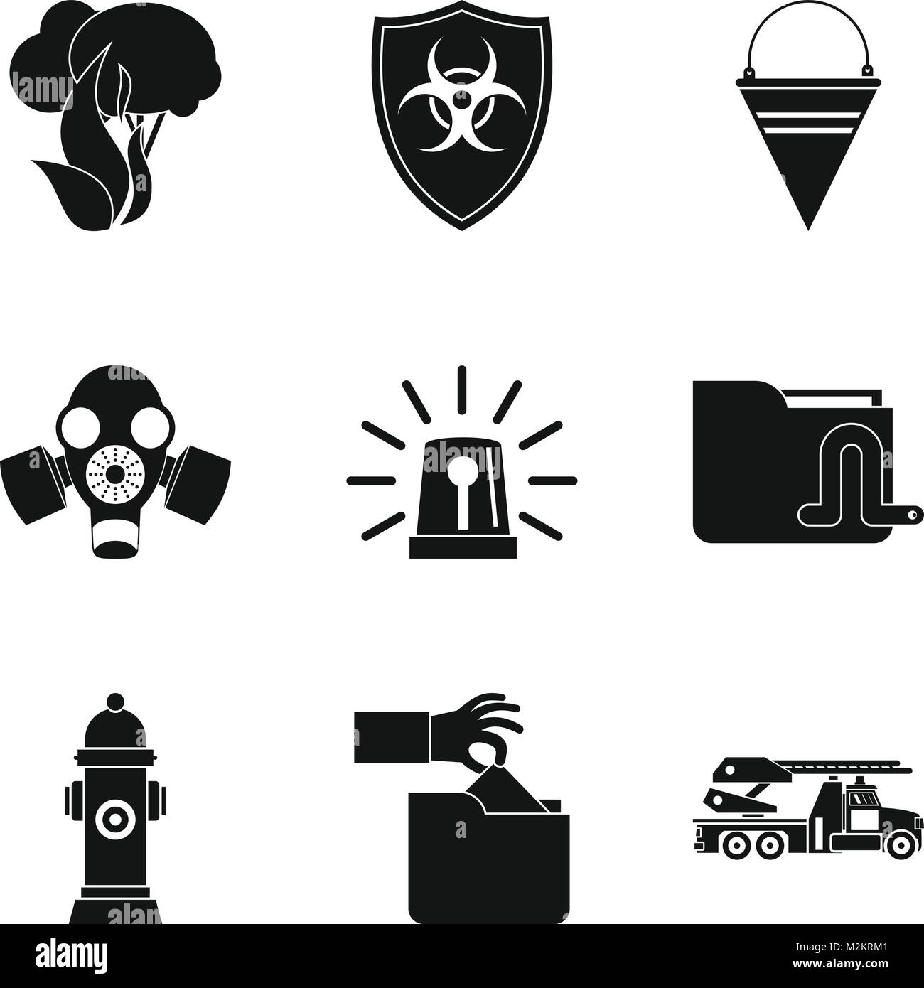 Protection of the park icons set, simple style Stock Vector Image & Art ...