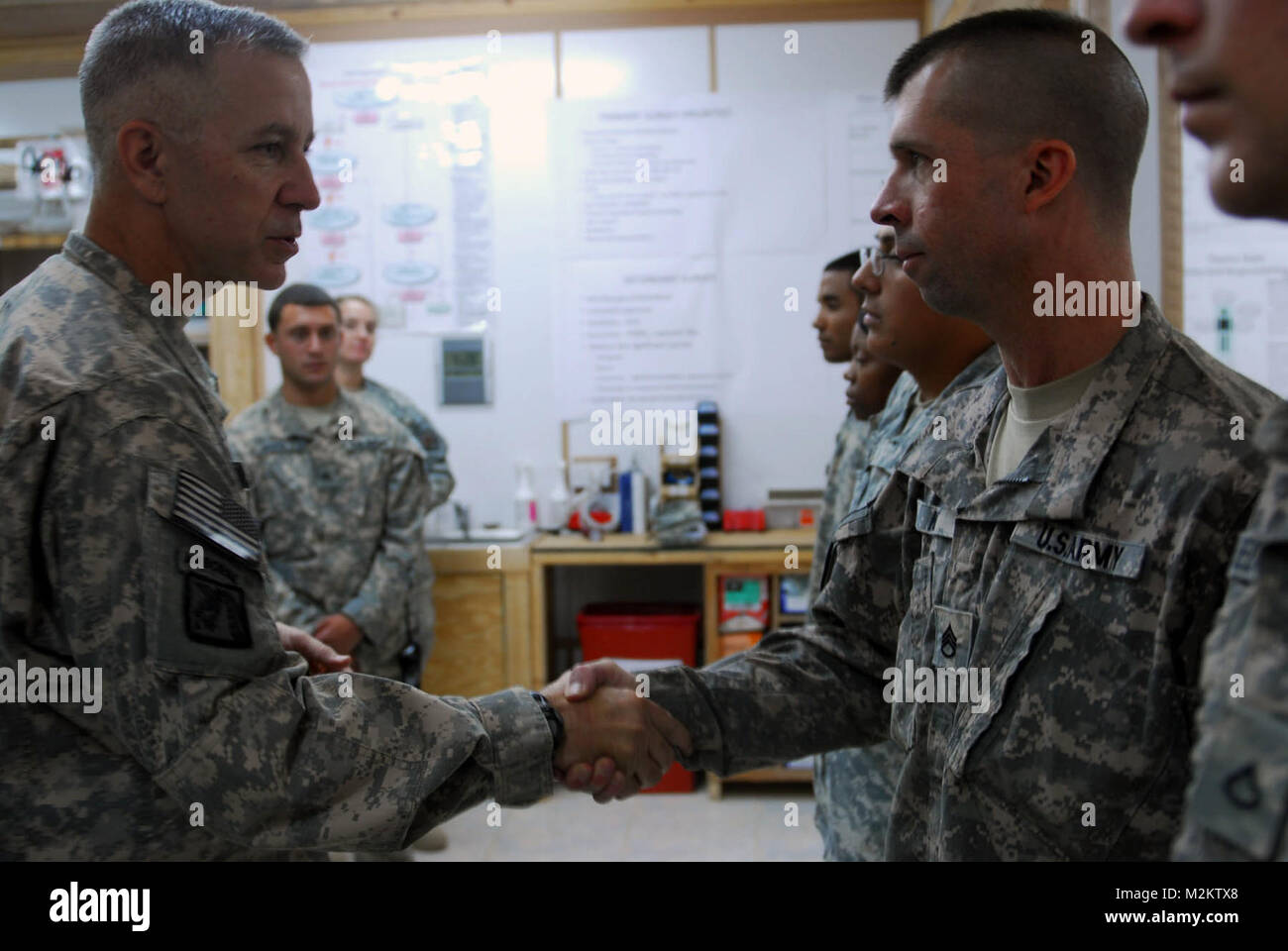 COS KALSU, Iraq – Maj. Gen. Thomas Spoehr, left, the deputy commanding ...