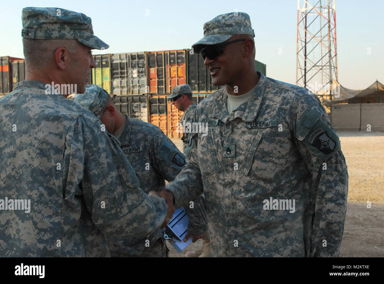 COS KALSU, Iraq – Maj. Gen. Thomas Spoehr, left, the deputy commanding ...