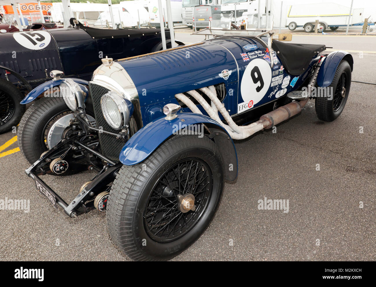 A Beautiful 1925, Bentley 3/4.5 Sports Car, competing in the Kidson Trophy for Pre War Sports Cars, at the 2017 Silverstone Classic Stock Photo