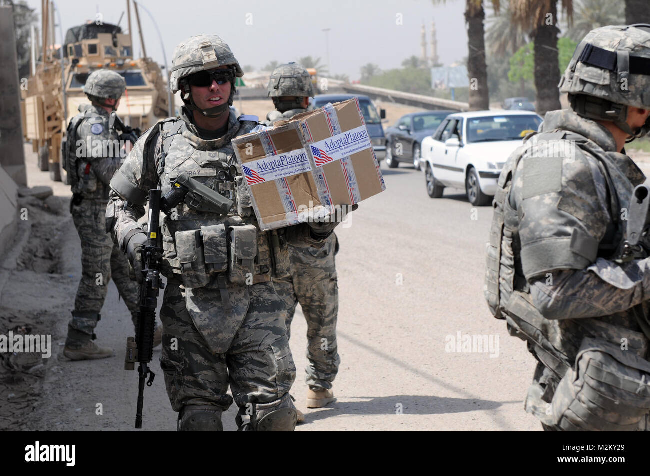 Carrying medical supplies by 1st Armored Division and Fort Bliss Stock