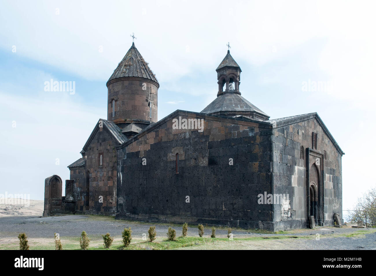 The Saghmosavank s a 13th-century Armenian monastic complex located in the village of Saghmosavan in the Aragatsotn Province of Armenia. Like the Hovh Stock Photo
