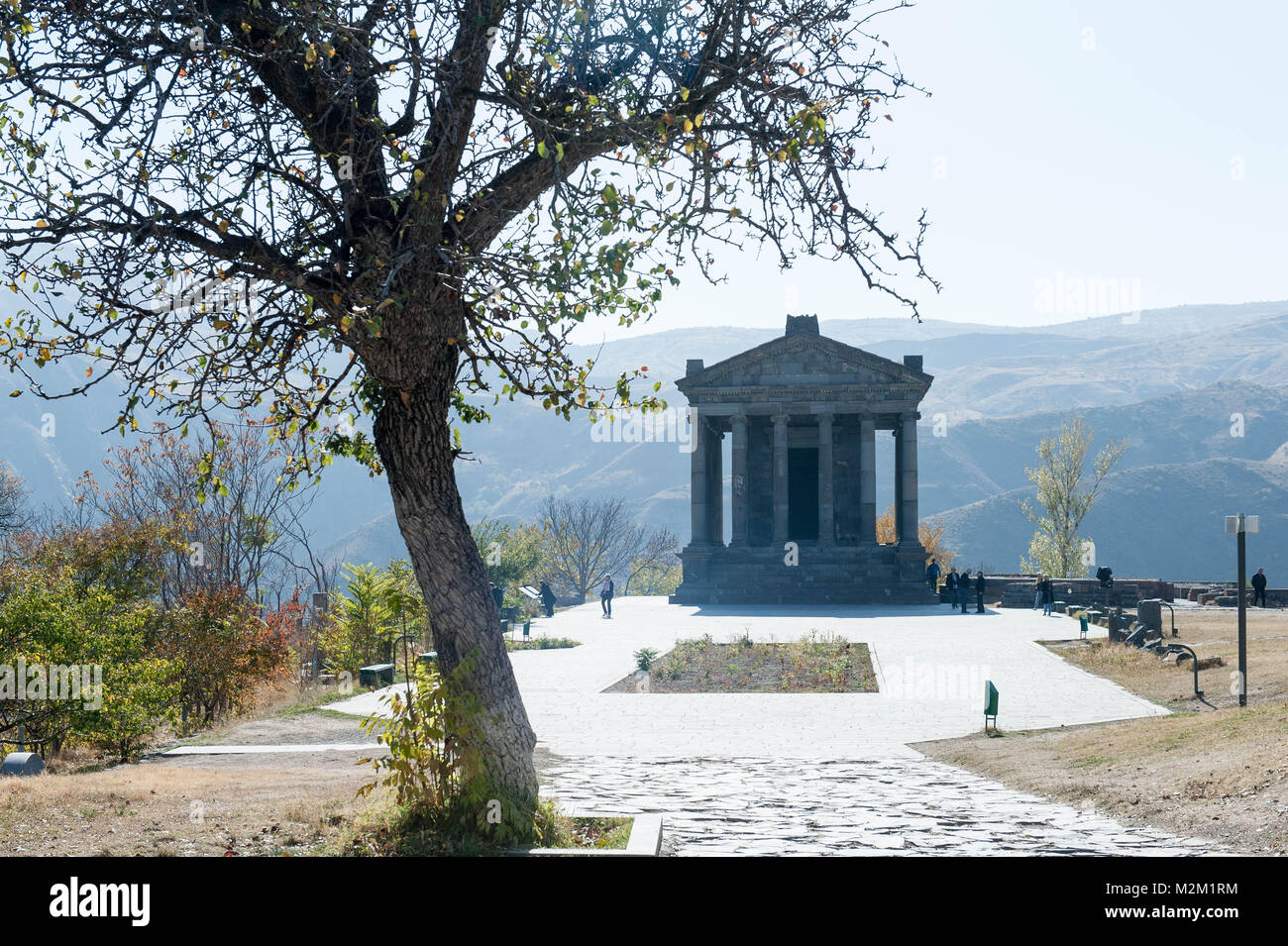 The Temple of Garni  is a first century Hellenic temple near Garni, Armenia. It is the only pagan temple in Armenia that survived the Christianization. Stock Photo