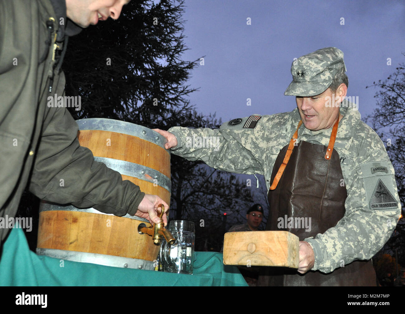 Keg Tapping Ritual Tapping of the keg by 1st Armored Division and Fort Bliss Stock Photo ...