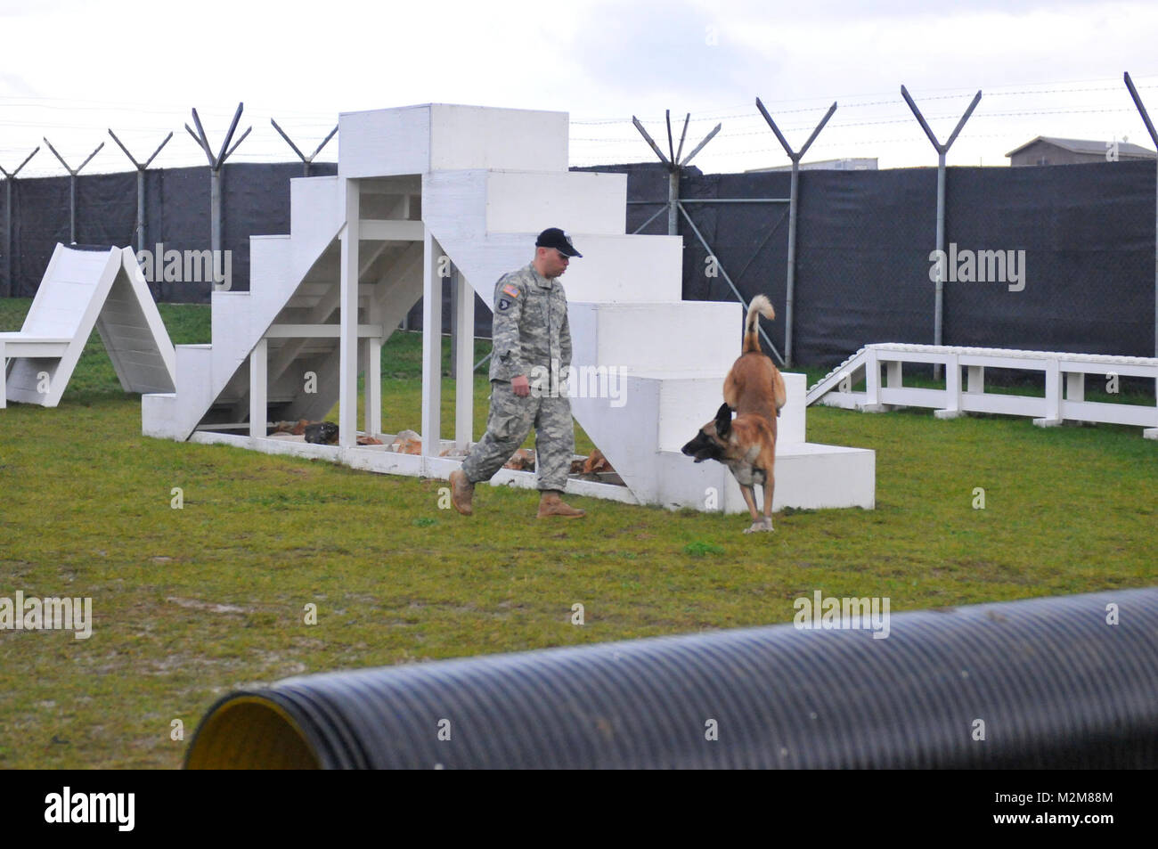 Staff Sgt. Carlos Paniagua, K-9 handler for the 615th Military Police ...