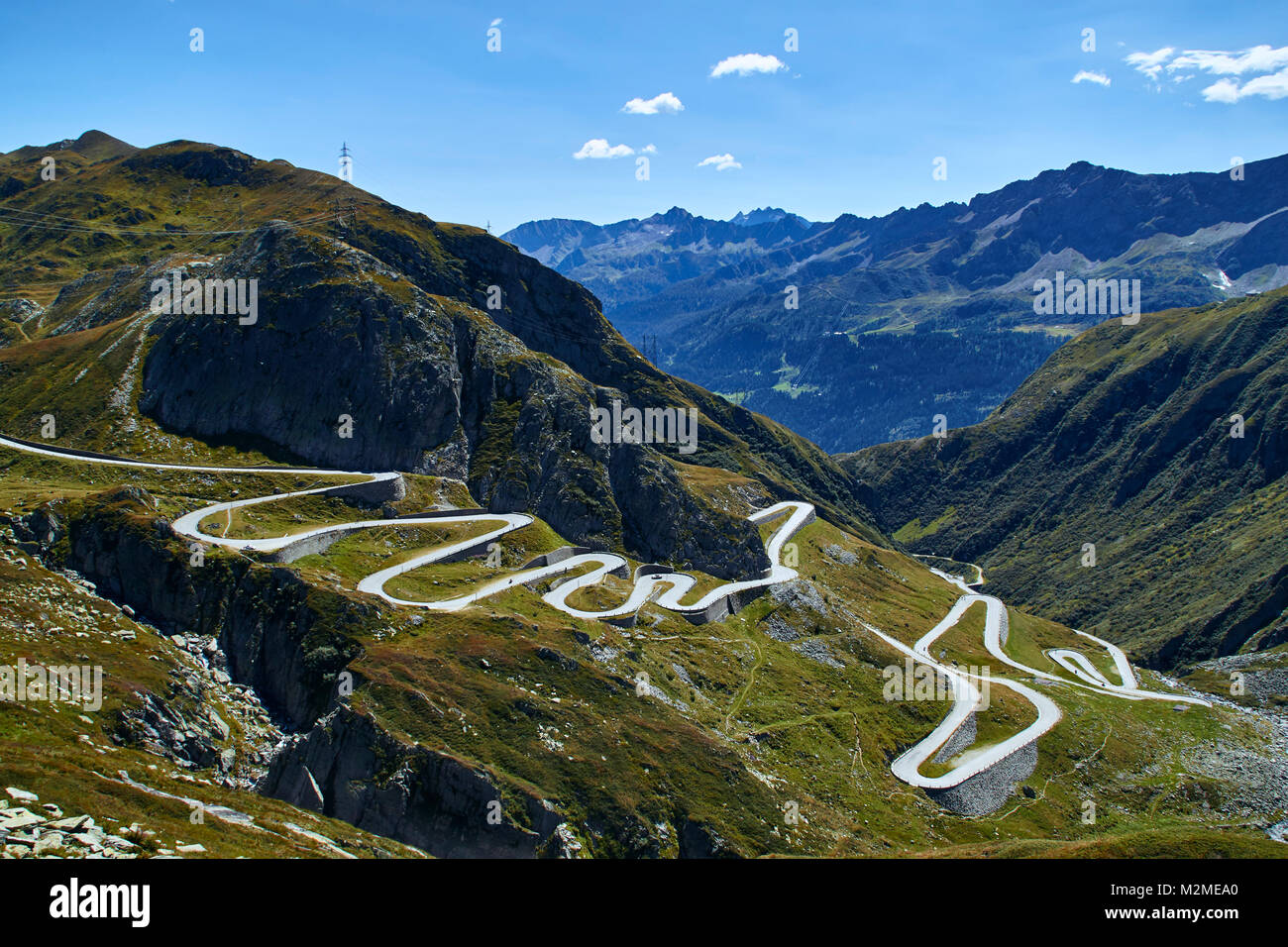 Via Tremola, Passo San Gottardo Stock Photo