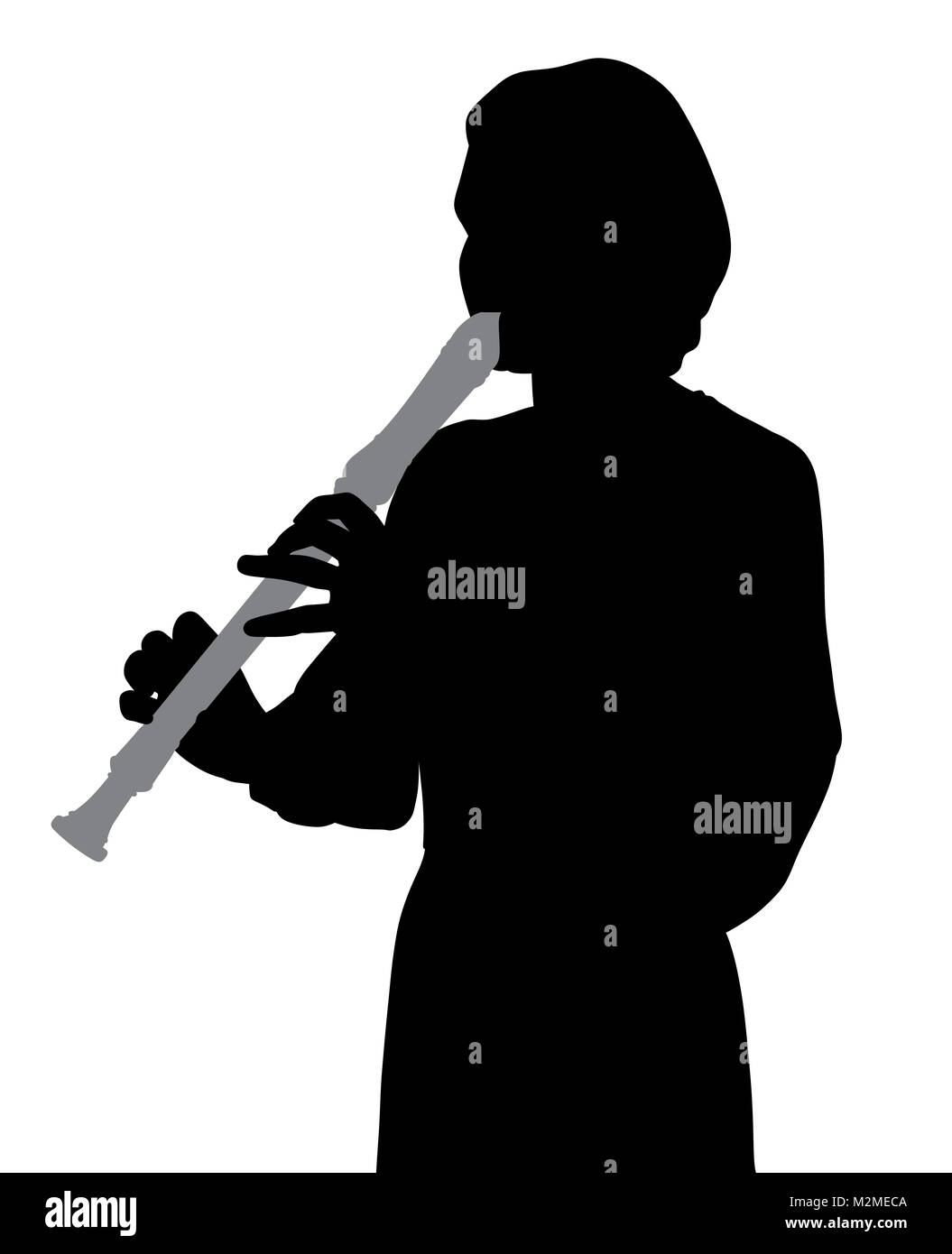 Woman playing recorder flute Stock Photo Alamy
