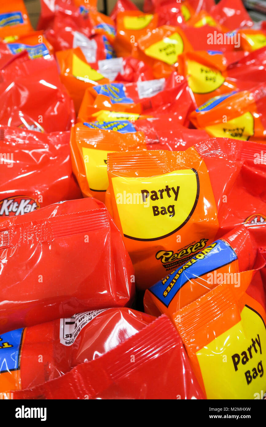 Party Bags of Candy at Kmart, NYC, USA Stock Photo