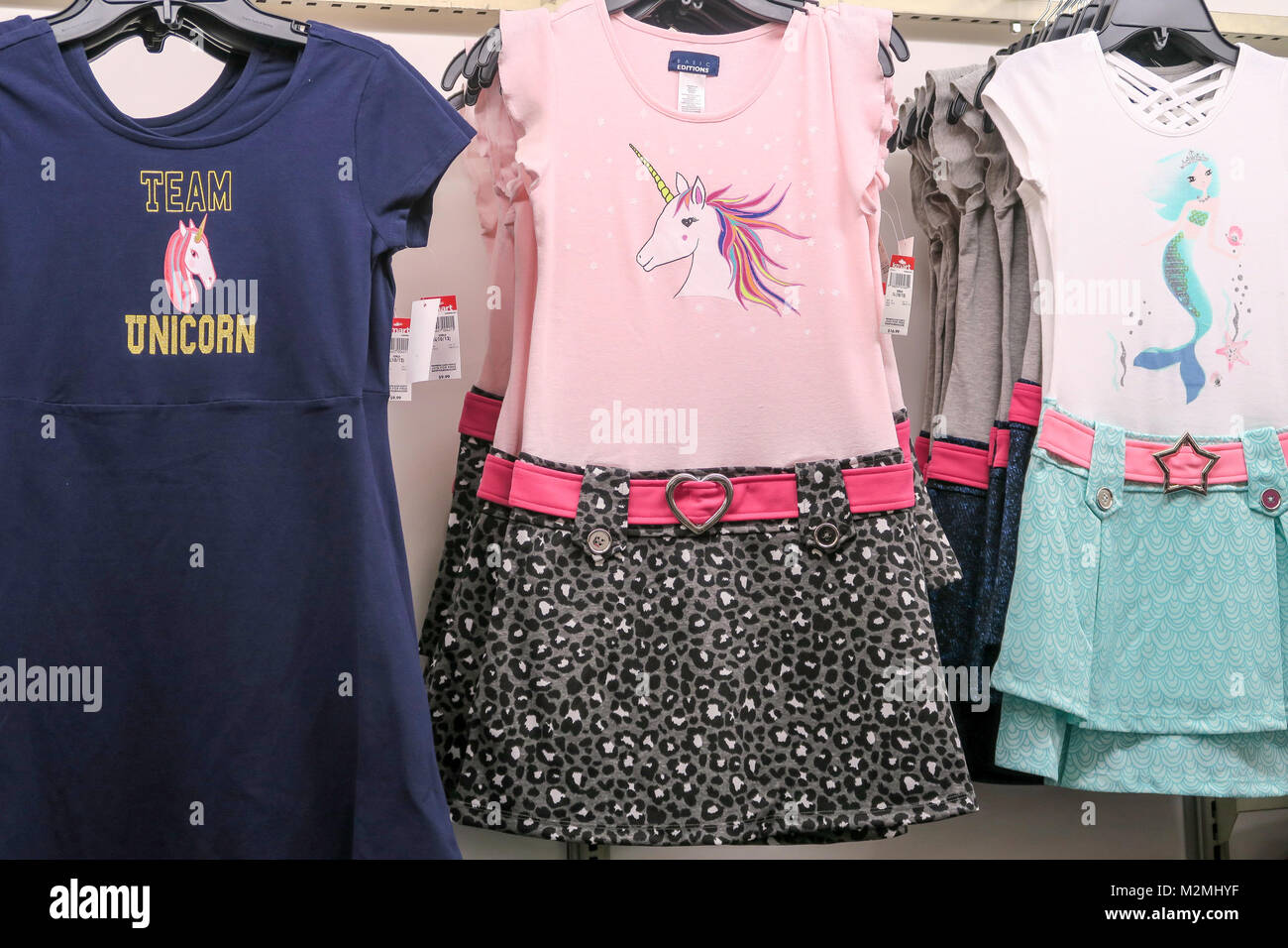 Girls Dresses at Kmart, NYC, USA Stock Photo - Alamy