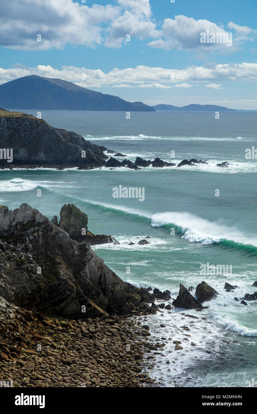 View across Ashleam Bay, Achill Island, County Mayo, Ireland Stock ...