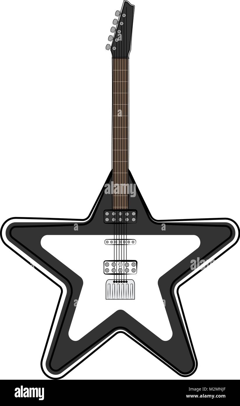 Star shaped electric guitar. Musical instrument Stock Vector Image & Art -  Alamy