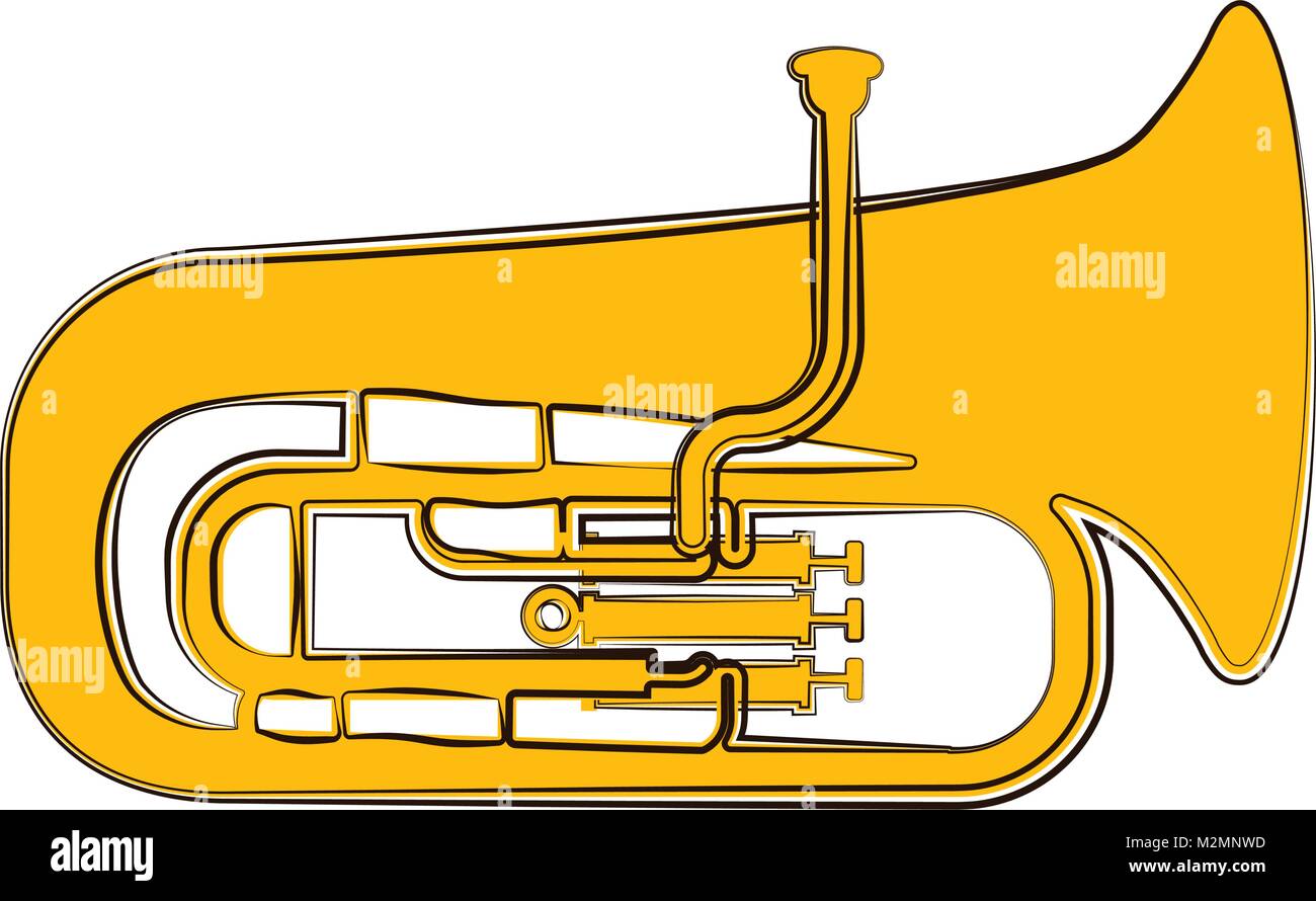 Isolated tuba sketch. Musical instrument Stock Vector Image & Art Alamy
