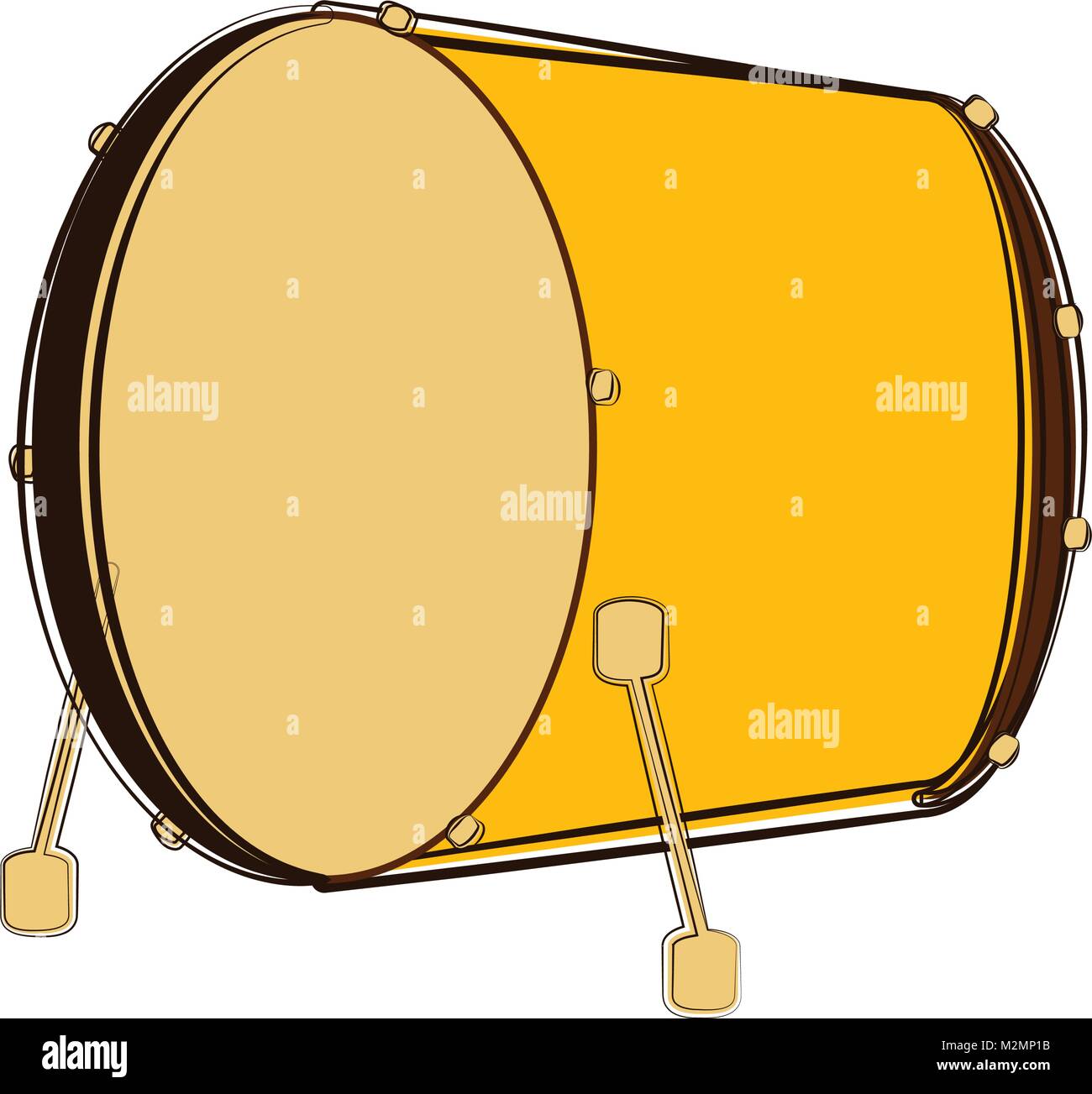 Isolated bass drum sketch. Musical instrument Stock Vector Image & Art
