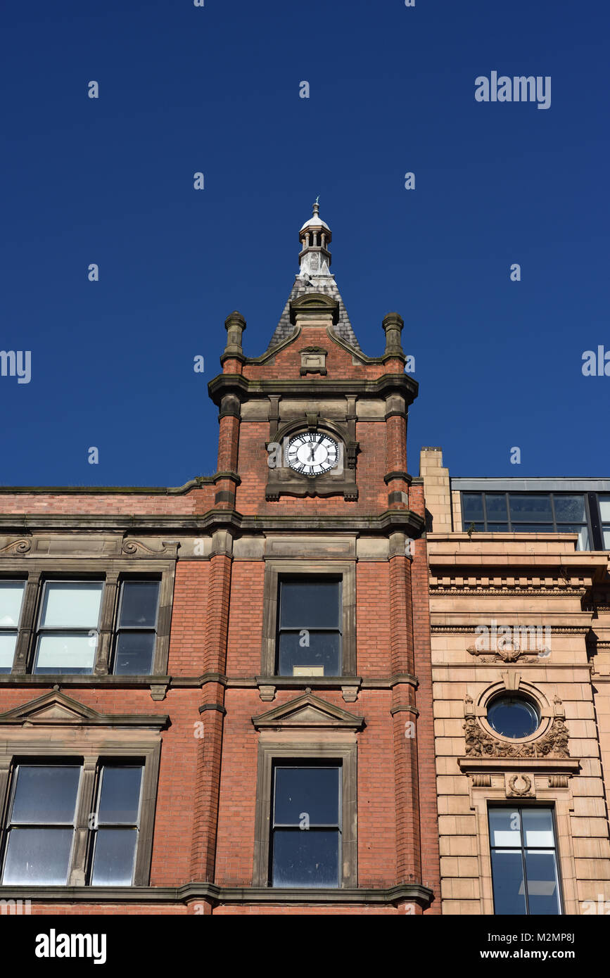 Nottingham City Centre,UK.Clock tower on Upper Parliament street Stock