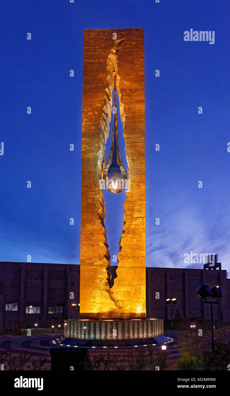 The monument to the Struggle Against World Terrorism given to the people of the United States by Russia after the WTC attacks, it is in Bayonne, NJ Stock Photo