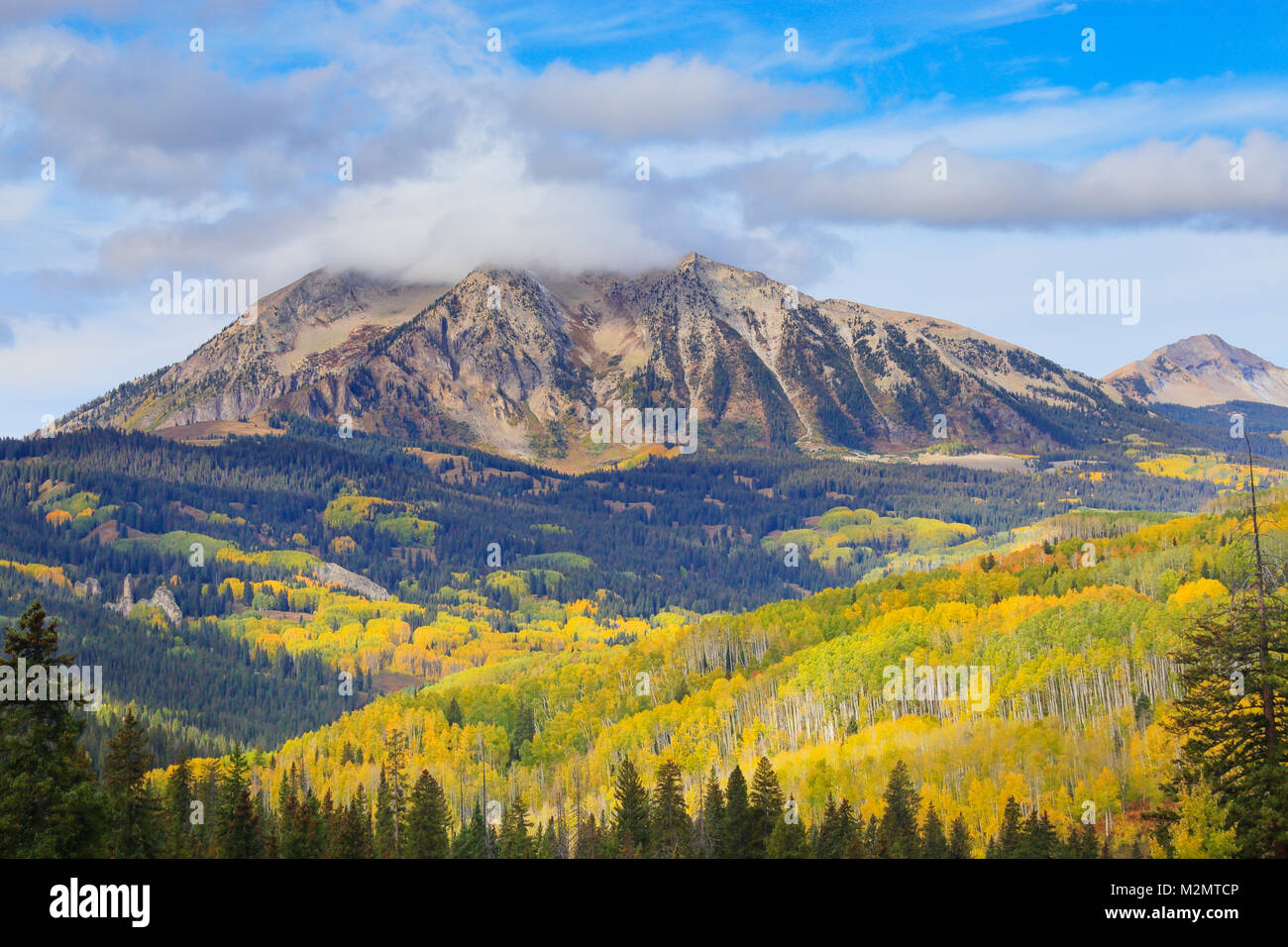 East Beckwith Mountain, Kebler Pass, Crested Butte, Colorado, USA Stock
