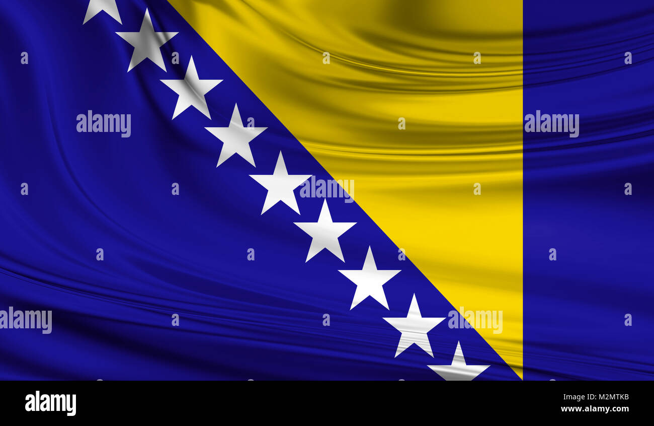 Bosnia herzegovina flag waving hi-res stock photography and images - Alamy