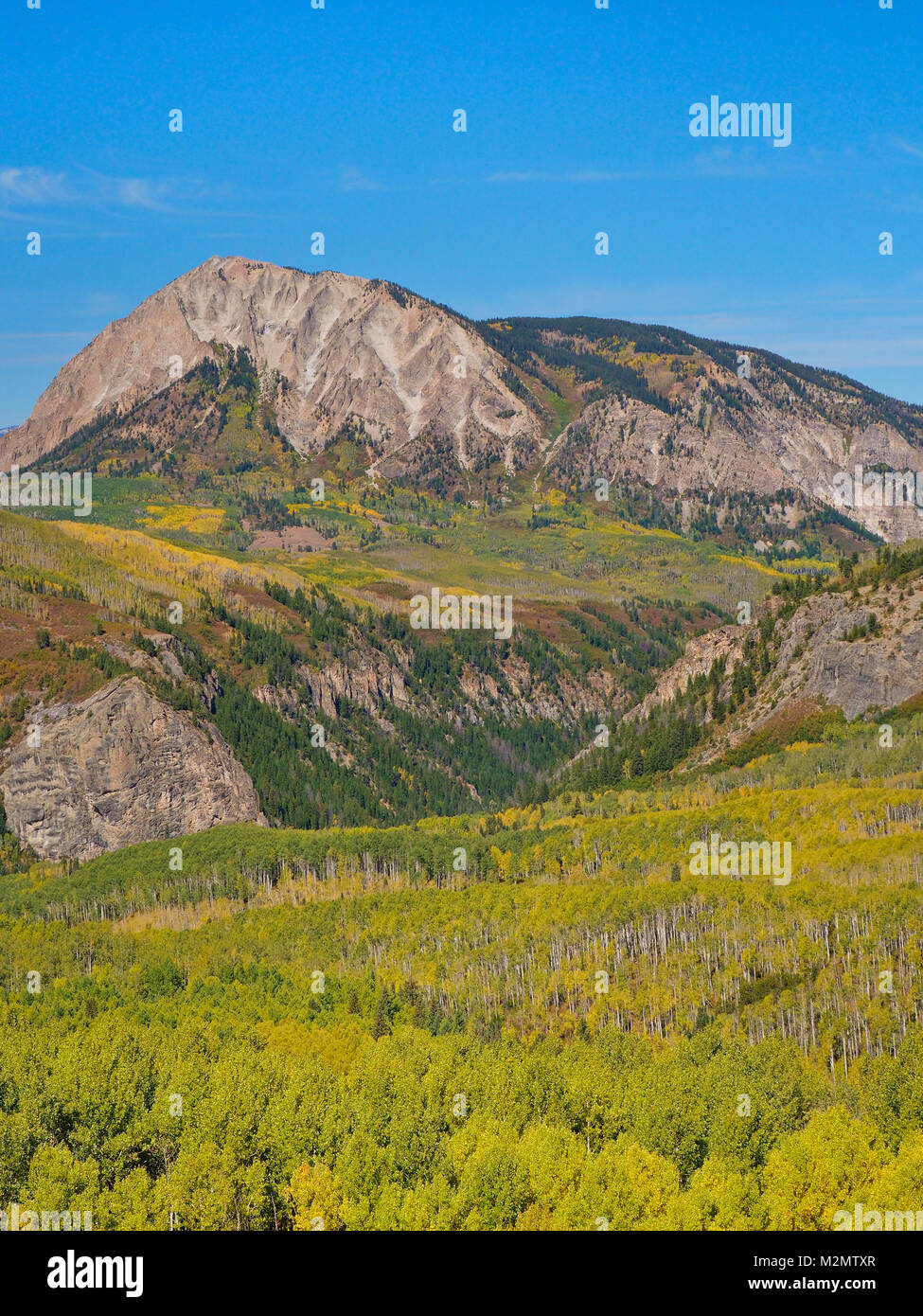Marcellina Mountain, Horse Ranch Park Loop Trail, Kebler Pass, Crested Butte, Colorado, USA Stock Photo