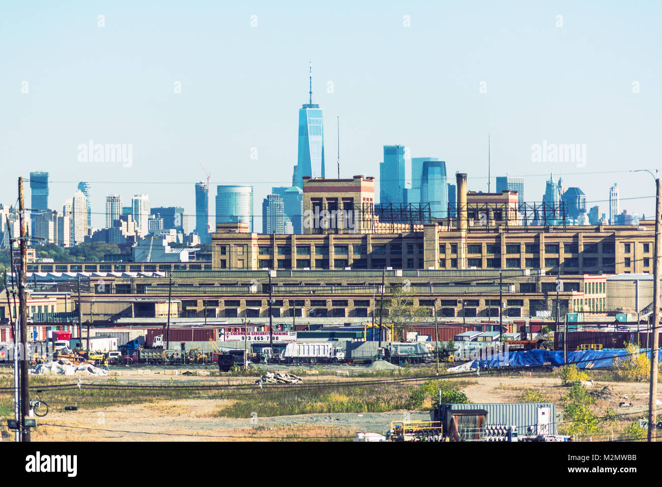 Elizabeth, USA October 27, 2017 Industrial factory complex in New