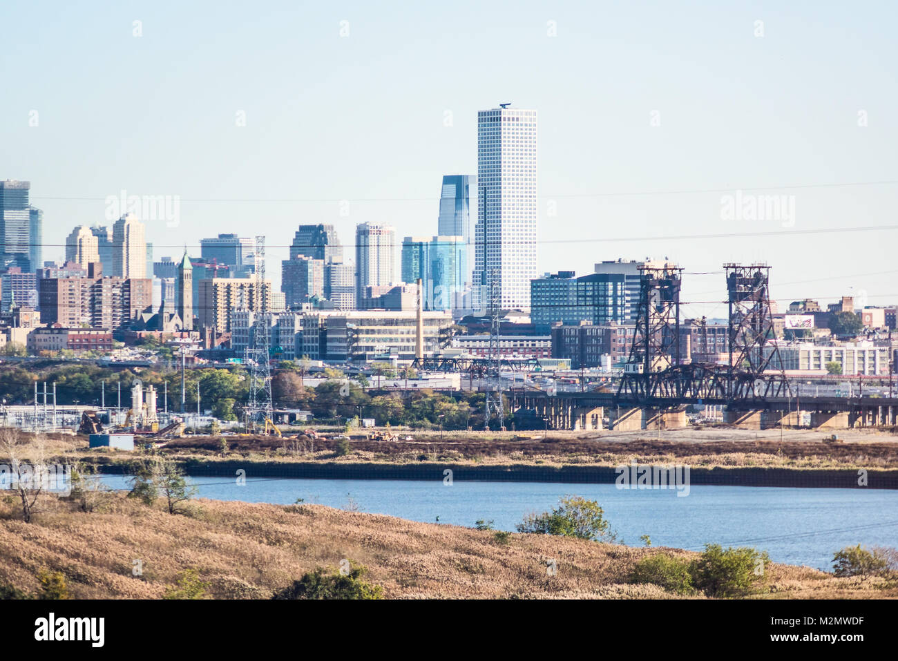 Kearny, USA October 27, 2017 Industrial view of New Jersey with